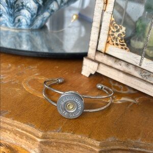 Silver Remington Bullet Cuff Bracelet